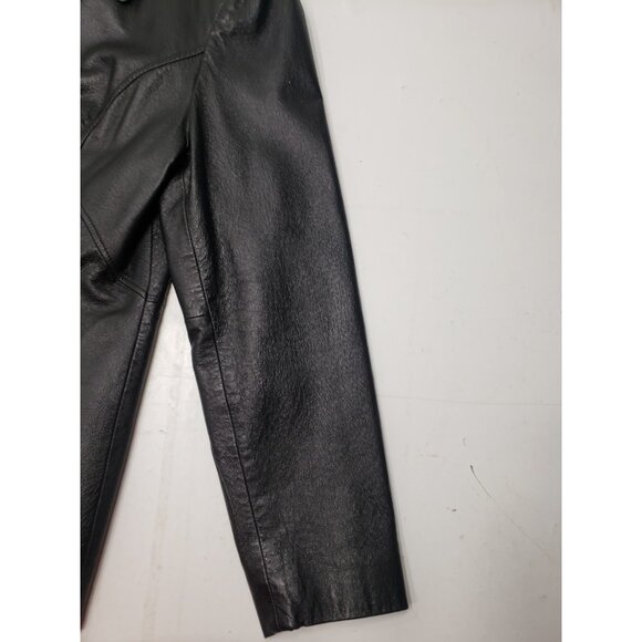Jacqueline Ferrar Women’s Black Leather Mid-Length Timeless Classic Jacket Sz M - Picture 9 of 16